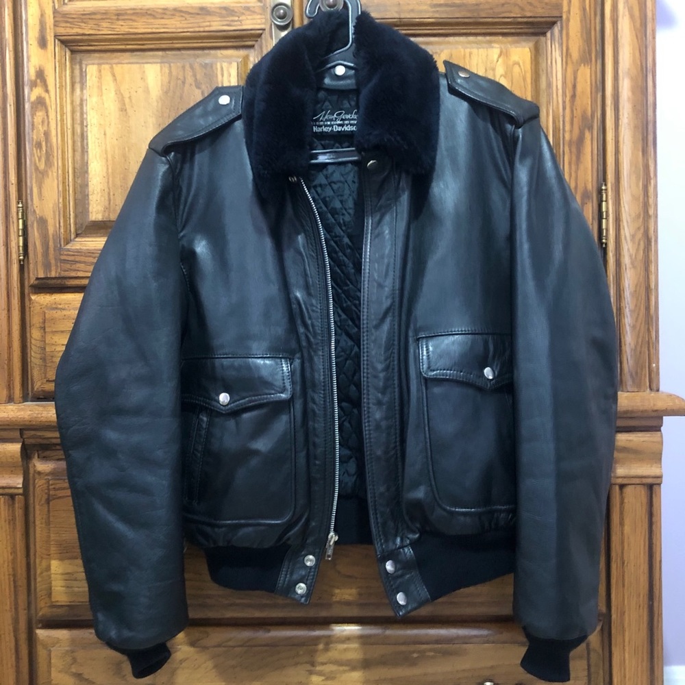 Harley Davidson Leather Aviator Jacket